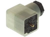 Valve Connector - Cube Female DIN43650-A - 2 Pole + Earth w/Free Wheel Diode, Rectifier + Yellow LED - 8A 24VAC/VDC PG11 IP65 4 - 11mm OD Cable Entry BLACK (932527002) [GDML2011-LED24YE BK]