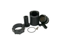 Maxi-Con-X 18-position Cable End Socket Connector with Contact Size #20 Gold plated Solder Cup style Sockets and Screw-down Cable Clamp with Grommet Seal and O ring with 7.8~9.6mm extended Grommet [13282-18SG-331]