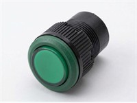 Push Button Actuator Non-Illuminated Momentary • Green Raised Button • Green 30mm Bezel [PB302MGG]