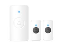 Digitech Wireless Doorbell - 38 Melodies, 100m Distance, 2XTransmitter-Includes 2XCR2032 Battery, 1XReceiver- Excludes 3XAA Batteries, White [DIGITECH DTS15]