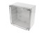 Polycarb Enclosure 160 x 160 x 90mm Clear Lid Grey Body IP66 [1554S2GYCL]