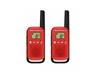 Motorola Licence Free 2 Way Radio {4km Line of Sight} 500mW, 12.5Khz, 16CH,79g, Batteries Not Included 3xAAA, 1 Call Alert Tone, Lister Pack 2, Size:4.8x13.6x2.7cm, Keypad Tones [MOTO TLKR T42]