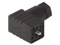 Valve Connector - Mini Cube Female DIN43650-C (8mm) - 2 Pole + Earth 6A 250VAC/VDC PG7 IP65 4 - 6mm OD Cable Entry BLACK (933137100) [GDSN207 BK]