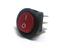 Round Rocker Switch • Form : DPDT-1-1 • 10A-250 VAC • Solder Tag • Ø20mm • Red Round Actuator • Marking : - / O [MR3220-R5BR]