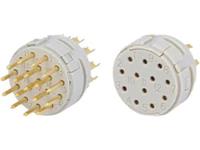 Circular Connector M23 Signal. Female Crimp Insert CCW- 12 Pole (PE on Pos 9) for 12 x 1mm Contacts - 8/20A @ 500VAC Max. [7004912112]