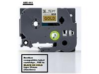 Brother Compatible Label Cartridge, TZE in Black on Gold Tape 36mm (8metres), AZE-861 = BRH TZE 861 [AZE-861]
