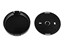 ABS Plastic Miniature Enclosure - Snap-Fit / Wall-Mount Round 80x20mm Vented IP30 - Black [1551V13BK]