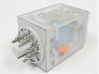 Medium Power 8 Pin(Octal) Plug-In Relay With LED & Test Clip Form 2C (2c/o) 240VAC Coil 6800 Ohm 10A 250VAC/30VDC Contacts [902-AC240V]