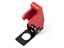 Missile Switch Cover -Red. The safety cover protects a toggle switch from accidentally being turned on. When flipped up, The user has full access to a switch underneath. [BDD MISSILE SWITCH COVER-RED]
