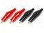 22mm Crocodile Clips (2 Pairs Red and Black) [CROC22 RED AND BLACK (2 PAIRS)]