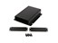 Extruded Aluminium Enclosure with Integrated Flange Black Anodized 120x78x27mm - Aluminium End Plates [1455JF1201BK]