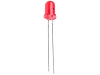 LED Diffused Dome 5mm Flashing Hi-Effeciency Red 18MCD 60° 627NM [L-56BID]