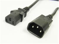 2m 10A Black Kettle Lead with IEC Plug to IEC Socket [CONKTL LD 2,0M-MF]