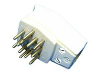 12 way Cable Mounting Male Connector with Strain Relief [MES120 WHITE]