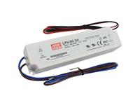 Meanwell AC-DC Single Output LED Driver Constant Voltage (CV); Output 24VDC AT 2.5A; Cable Output, 60W, Input Voltage: 90 - 264VAC, 47- 63HZ, IP67, No Dimming [LPV-60-24]