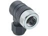 M12 Right Angle Female Circular Connector, A Code, 4 Pole, Screw Terminal, PG9 Cable Entry [RKCW 4/9]