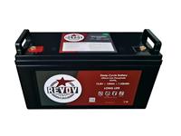 Revov Lithium Ion Rechargeable Battery (LiFePO4) 12.8V 120AH 1530Wh, Charge/Voltage(V): 14.1V, Discharge Cut-Off Voltage:11.5V, Warranty: 3 Years or 2000 Cycles @1 Cycle Per Day, Charge Current:20A, BMS Peak Current:150A, 410x175x230, 21kg [BATT 12,8V120 LI REV]