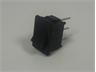Miniature Rocker Switch • Form : SPDT-1-1 • 6A-250 VAC • PCB Str • 19x13mm • Black Curved Actuator • Marking : None [MR2129-C2BB]