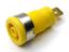 4mm Panel Mount Banana Socket with Built-In Safety in Yellow [SEB2620-F6,3 YL]