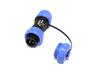 Circular Connector Plastic IP68 Screw Lock Male Cable End Plug With Cap 3 Poles 13A/250vac 5-8Mm Cable OD [XY-CC130-3P-II-C]