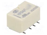 Signal Subminiature Sealed Relay Form 2C (2c/o) 2.4VDC 41 Ohm Coil 2A 30VDC 0,5A 125VAC (250VAC/220VDC Max.) - Gold Flash Contacts [HFD4-2.4]