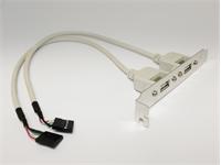 USB Cable Type AF(X2) to Housing 5P(x2) L=30cm [XY-USB113-30CM]