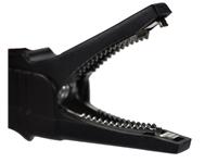 Croc Clip Black 4mm Safety Ful. Insul. - 25mm Jaw Opening. CATIII 10A/1KVAC. [XY-AK2B-25E BLK]
