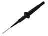 Test Probe - Long Stainless Steel Needle Tip - 4mm Con. CATII 1A/600VAC - Black [XY-PRUF-MZS10E-BLK]