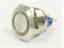 Ø22mm Vandal Proof Stainless Steel IP67 Push Button and Red 220V LED Ring Illuminated Switch with 1N/O 1N/C Momentary Operation and 5A-250VAC Rating [AVP22F-M3SCR220]