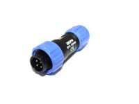 Circular Connector Plastic IP68 Screw Lock Male Cable End Plug 4 Poles 5A/200VAC 4-6,5mm Cable OD [XY-CC130-4P-I]