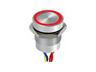 Apem Piezo Switch 16mm N/O Pulse 24VAC/DC 200MA Natural Anodised Flying Lead Ring LED Red/Green 24VDC [PBAR1AF0000K2A]