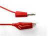 15A PVC Test Cordset with 4mm Banana Plug and Croc Clip [XY-TCS570-50 RED]