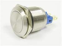 Ø22mm Vandal Proof Stainless Steel IP67 Push Button Switch with 1N/O 1N/C Latch Operation and 5A-250VAC Rating [AVP22F-L3S]