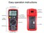 Digital Multimeter 1000VDC/750VAC,20A AC/DC, RES:60M,CAP6.000nF~100.0mF, FREQ:9.999Hz～9.999MHz, Display Count 6000,MAX/MIN , TRUE RMS, Diode, Buzze R, hFE, NCV, REL, Data Hold, LCD Backlight, Low Batt Indication, Auto PWR OFF, TEMP:-40 °C~1000°C [UNI-T UT890C]