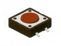 Tactile Switch • Form : 1A - SPST (NO)/4Termn • 50mA-12VDC • 260gf • SMD • Red • Case Size : 12x12 ,Height : 4.3,Lever : 0.8mm [DTSM21R]
