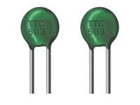 ø5mm Radial Lead Disc NTC Thermistor for Temperature Sensing/Compensation with R25°C= 150kΩ, ±10% Tolerance [TTC05154KSY]