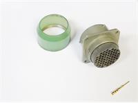 Circular Connector MIL-DTL-26482 Series 1 Style Bayonet Lock Square Flange Panel Receptacle with Potting Boot Male 55 Pole "X" Orientation. #20 Crimp Contact 7,5A 600VAC/850VDC (PT00SP-22-55PX)(85100RP2255PX50) [MS3120P-22-55PX]