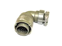 Circular Connector MIL-VG95234 Rev Bayonet Lock Cable End Plug 19 Pole #16 Male Solder Contacts 13A 500VAC/700VDC with Right Angled Cable Clamp [CA3108E-20A-48PB]