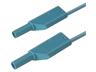 4mm Stackable PVC Safety Test Lead with 2.5mm sq. Straight Shroud Plug to Shroud Plug in Blue 200 cm in length [MLS-WS 200/2,5 BLUE]