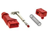 Multi Contact, Red 4mm Banana Plug, Nickel Plated, 600V, 32A [66.9328-22]