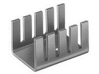 Finger-Shaped Heatsink for TO-220 • pattern Drilled • Rth= 24 K/W • Length : 19.1mm • Black Anodised surface [FK231SA220]