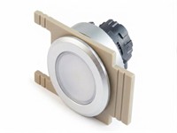 Push Button Actuator Illuminated Momentary • White Flush Lens • Metallic Silver 35mm Flush Bezel [P351MWS]