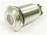 Ø19mm Vandal Proof Stainless Steel IP65 Push Button and Red 220V LED Dot Illuminated Switch with 1N/O 1N/C Latch Operation and 5A-250VAC Rating [AVP19FWL3SDR12]