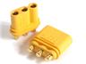 MR30PB Battery Connector 3pole 30A - PCB Straight Polarized Male/Female 2MM Gold Plated Bullet Terminals [RC-MR30PB CONNECTOR PR]