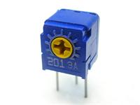 Single turn Cermet Trimmer Potentiometer, Model : GF06, Size 6.35mm Sq • PCB-S • Side Adjust • ½W @ 70°C • 50Ω • ±20% • 1 Turn [CT6S50E]