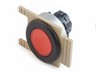 Push Button Actuator Illuminated Momentary • Red Flush Lens • Black 35mm Flush Bezel [P351MR]
