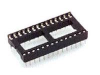 2.54mm Std DIL Socket • 28 way • Straight Pins Solder Tail • Tin Plated [STD28P ICSOC T]
