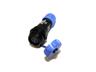 Circular Connnector Plastic IP68 Screw Lock Female Cable End Receptacle With Cap 2 Poles 13A/250VAC 4-6,5mm Cable OD [XY-CC131-2S-I-C]