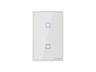 SONOFF 4X2 Luxury (WiFi Only) White Glass Panel Touch Wall Light Double Switch. Controlled via WiFi through IOS/Android APP- Ewelink. US Version [SONOFF T0 WIFI TOUCH US 2W WH]