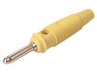 4mm Stackable Soldered Banana Plug • Yellow [BULA 30K YELLOW]